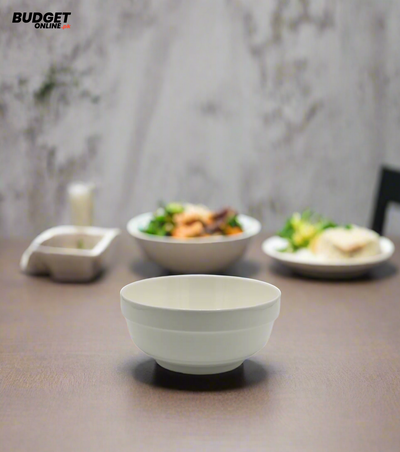 White Ceramic Serving Bowl 8 Inch