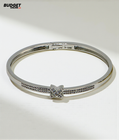 Crystal Cross Bangle Bracelet