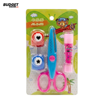 Kids Craft Punch Set With Scissors