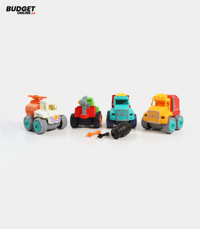 Friction-Powered Farm Truck Set of 4