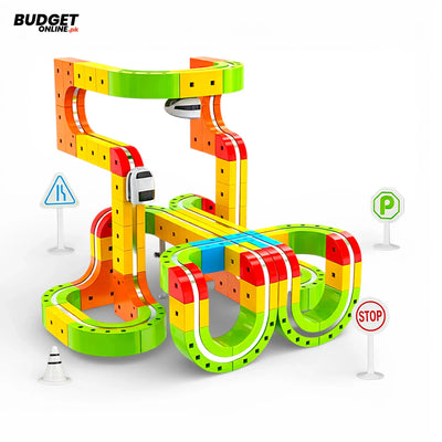 129-Piece Magnetic Train Track Set