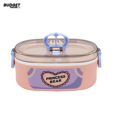 Princess Bear Plastic Lunch Box Set
