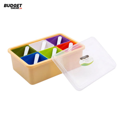 Rectangular Plastic Spice Box With 6 Sections