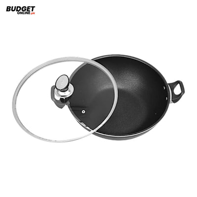 Sonex Nonstick Wok With Glass Lid 36cm