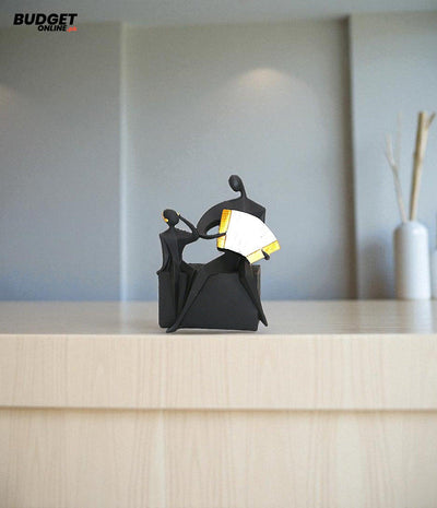 Black Couple Accordion Statue