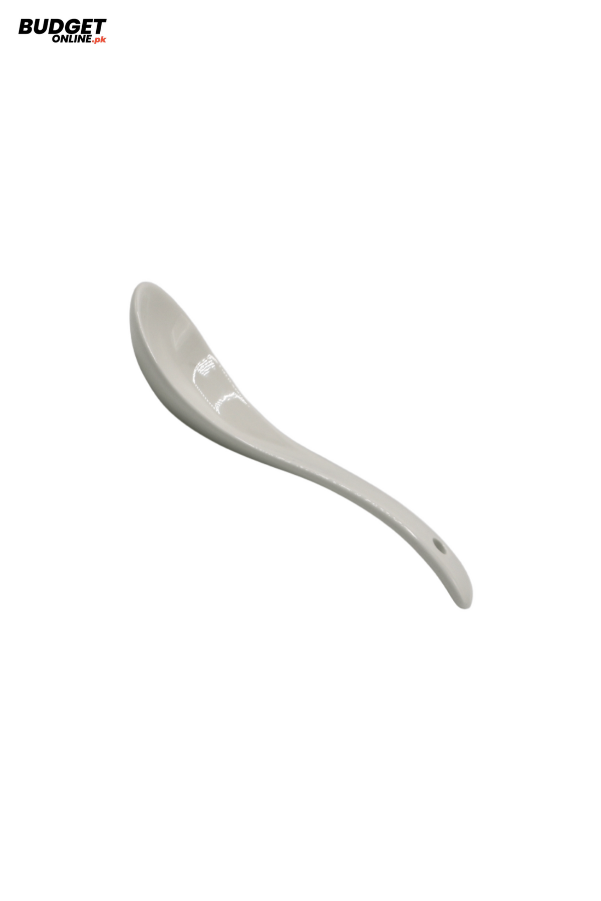 White Ceramic Soup Spoon
