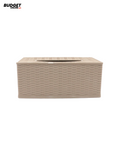 Rectangular Woven-Style Plastic Tissue Box