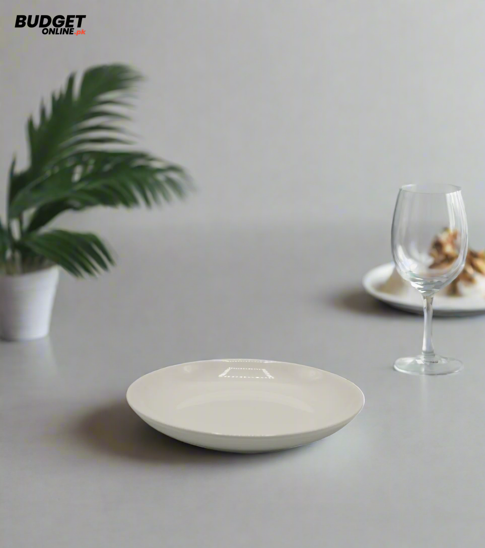 White Ceramic Plate 7 Inch