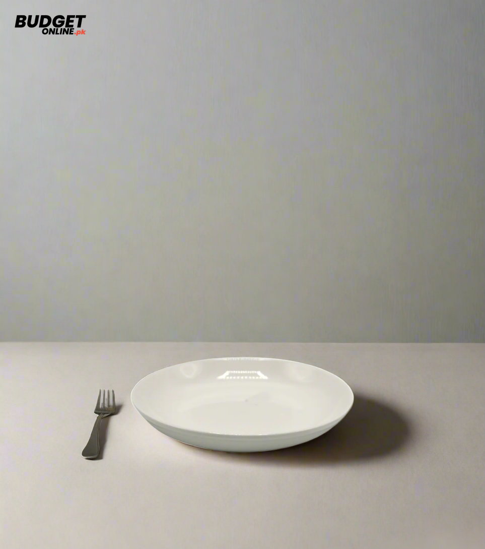 White Ceramic Plate 9 Inch