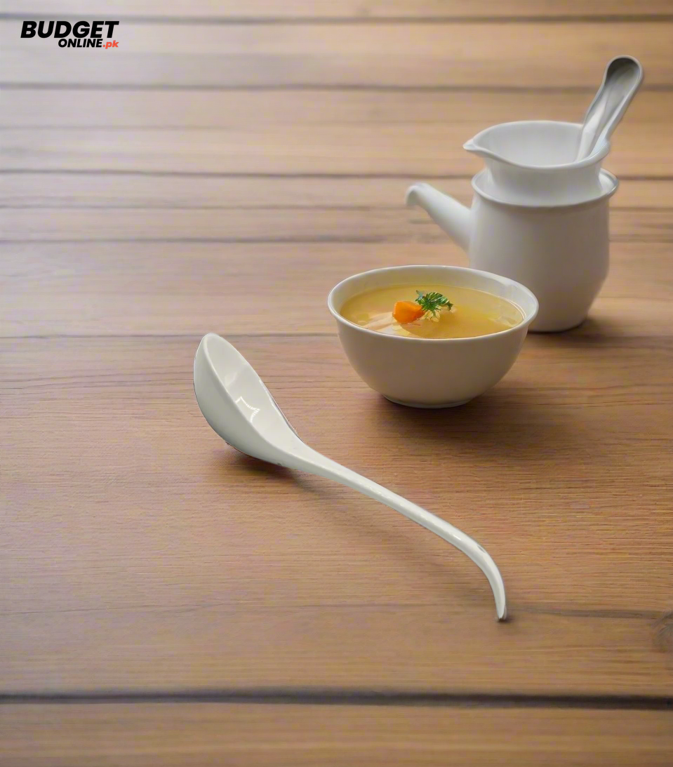 White Ceramic Curry Spoon
