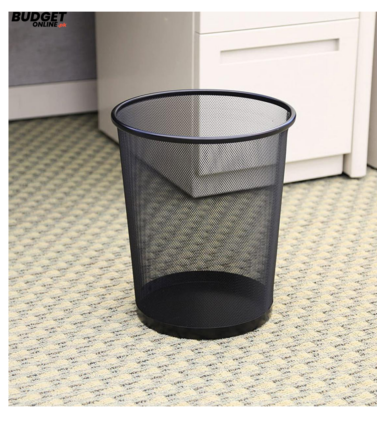 Large Round Metal Mesh Dustbin