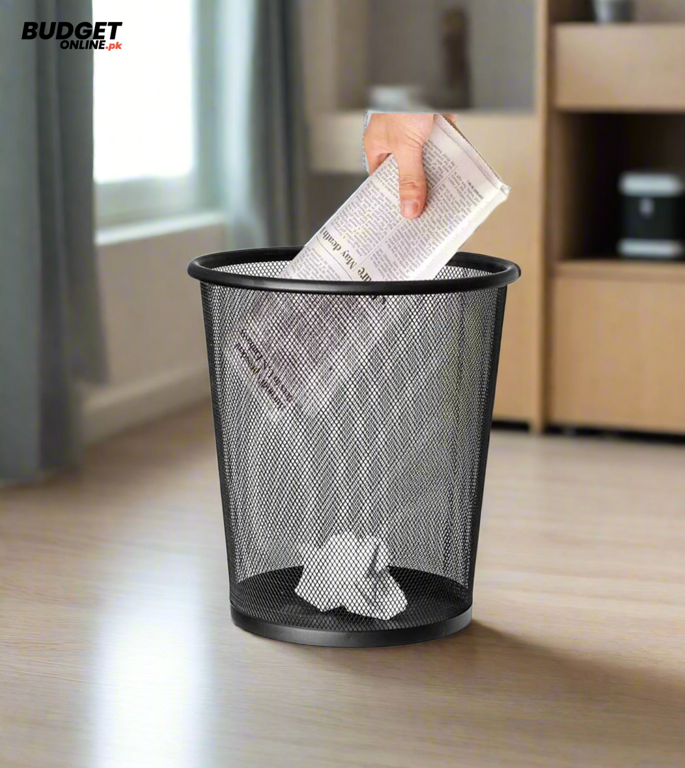 Small Round Metal Mesh Dustbin