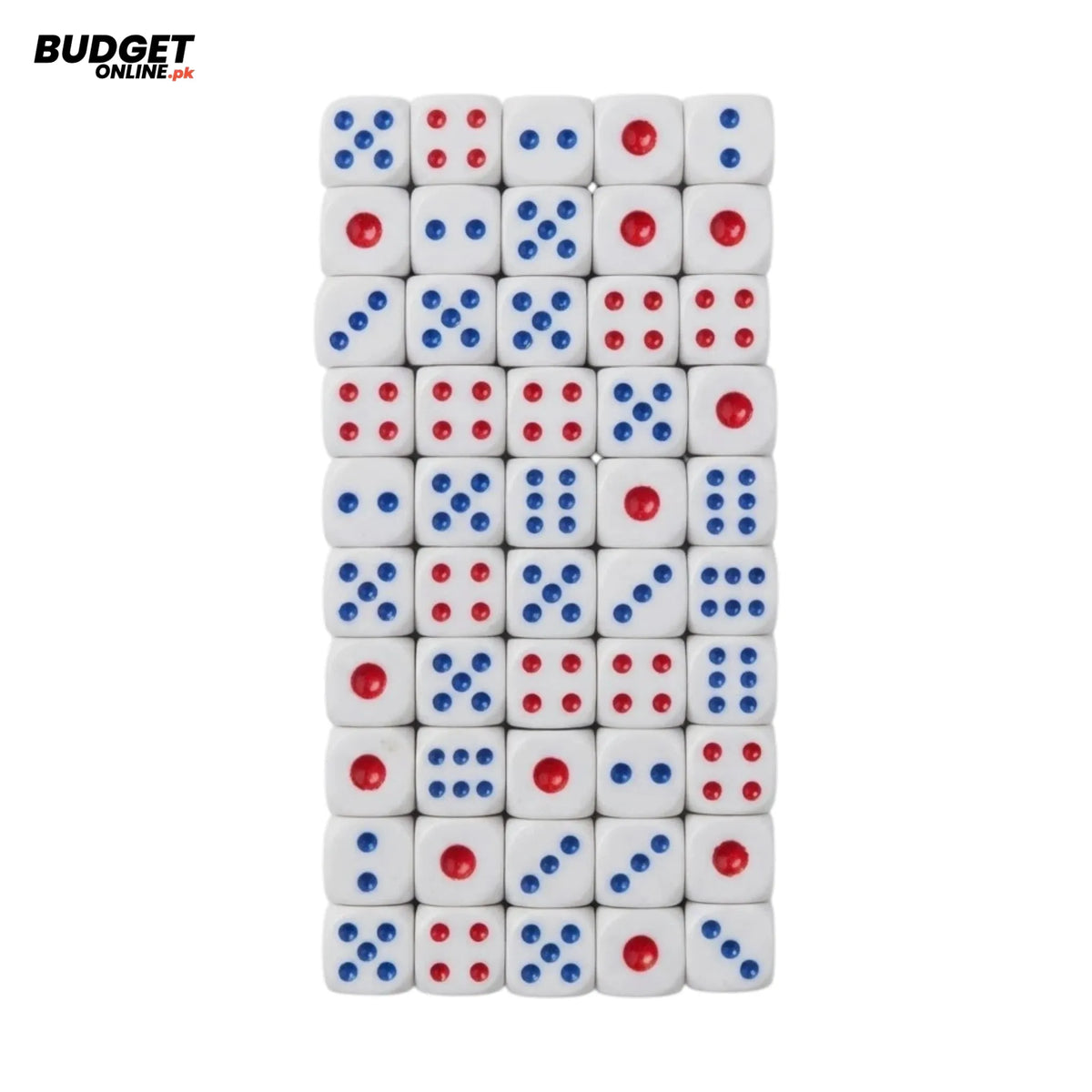 100-Piece White Six-Sided Dice Set