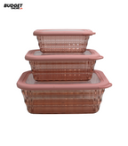 3-Piece Rectangular Acrylic Storage Box Set