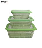 3-Piece Rectangular Acrylic Storage Box Set