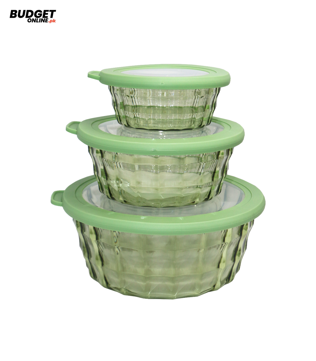 3-Piece Round Acrylic Storage Box Set