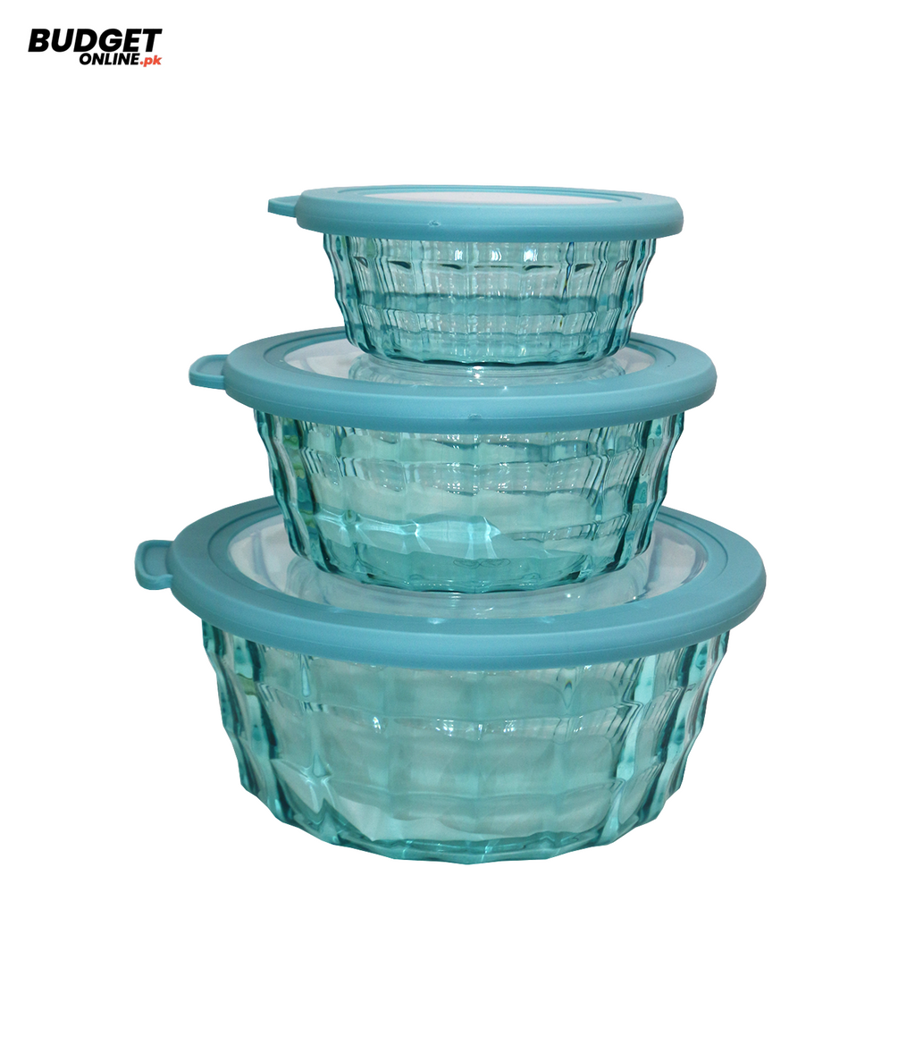 3-Piece Round Acrylic Storage Box Set