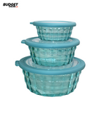 3-Piece Round Acrylic Storage Box Set