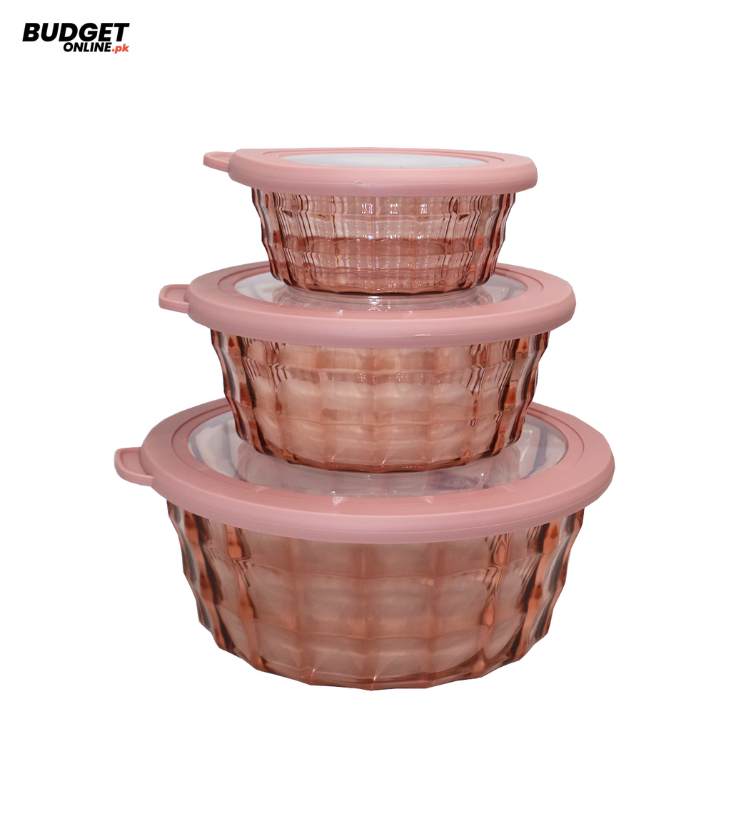 3-Piece Round Acrylic Storage Box Set