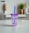 Acrylic Gel Tumbler With Straw
