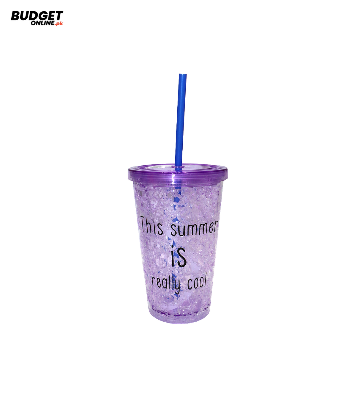 Acrylic Gel Tumbler With Straw