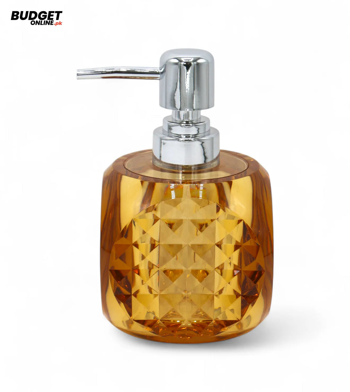 Golden Faceted Acrylic Soap Dispenser