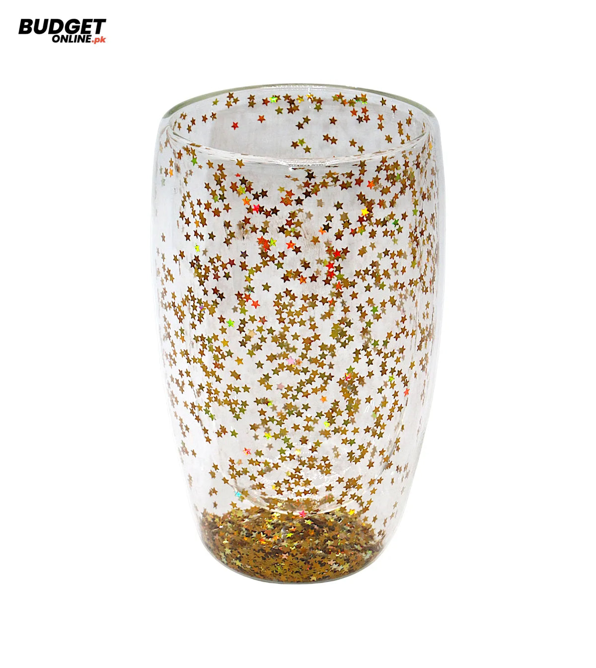 Glitter Star Glass Mug 450ml