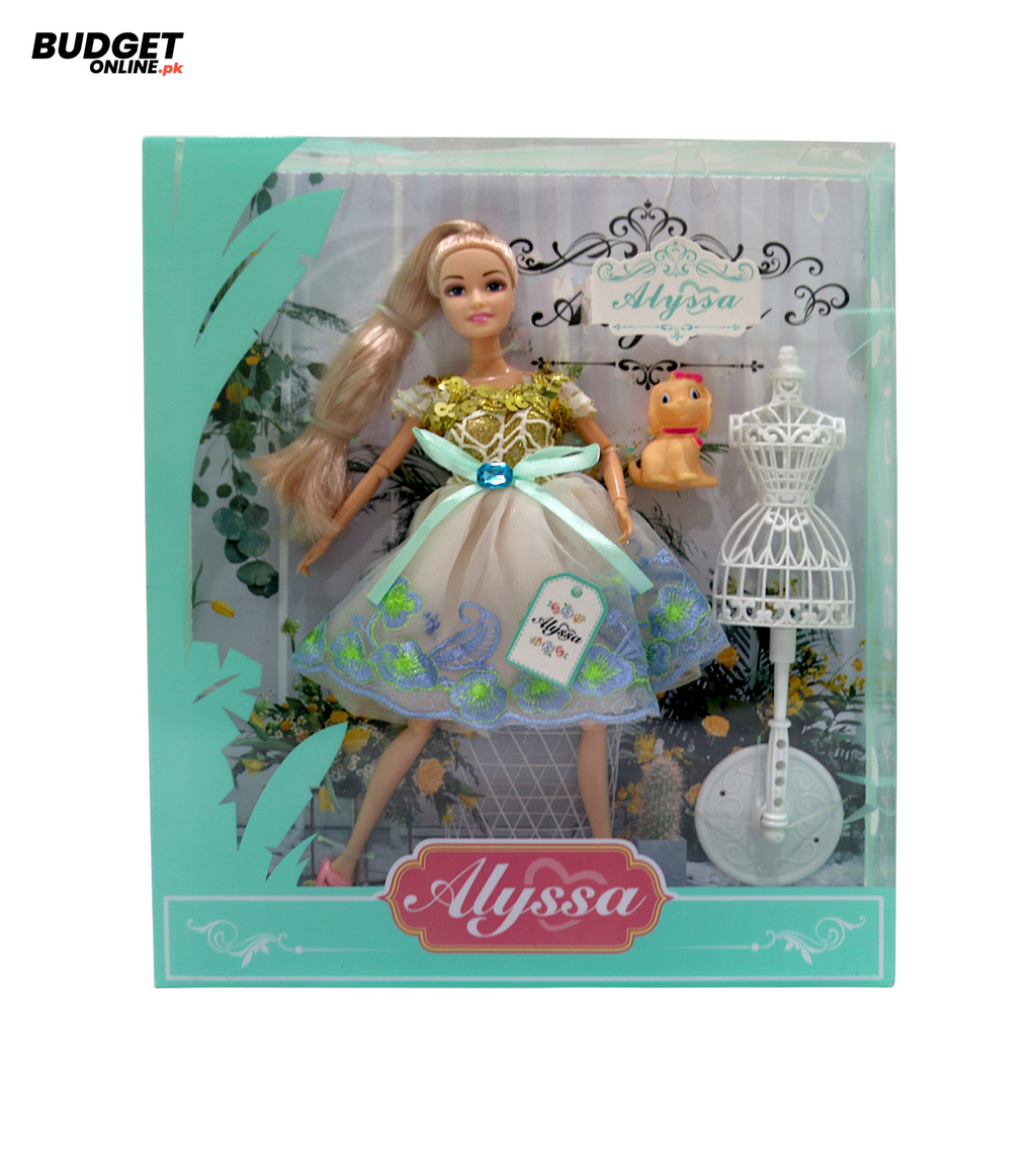 Alyssa Fashion Doll Set With Pet And Mannequin
