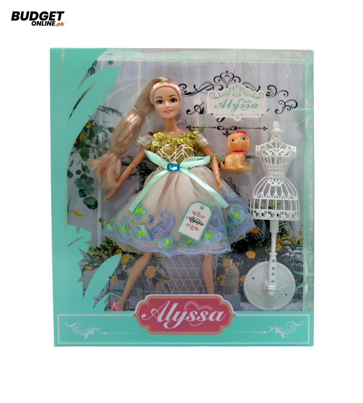 Alyssa Fashion Doll Set With Pet And Mannequin