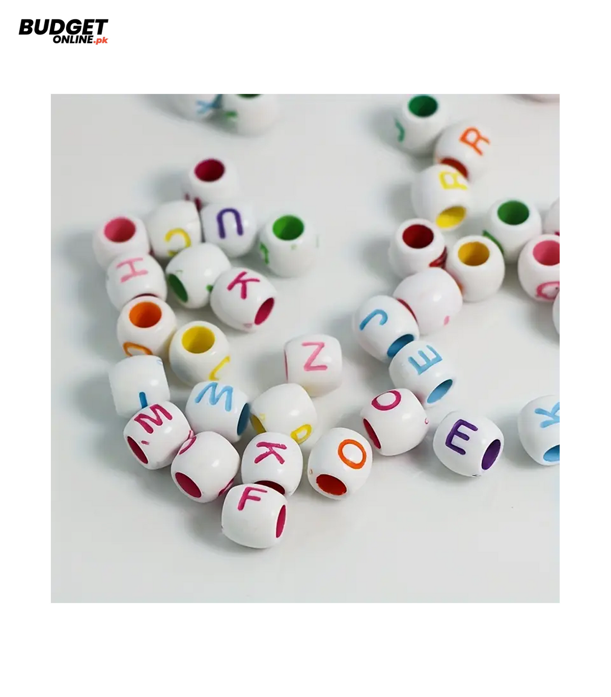 Plastic Alphabet Beads for Crafts