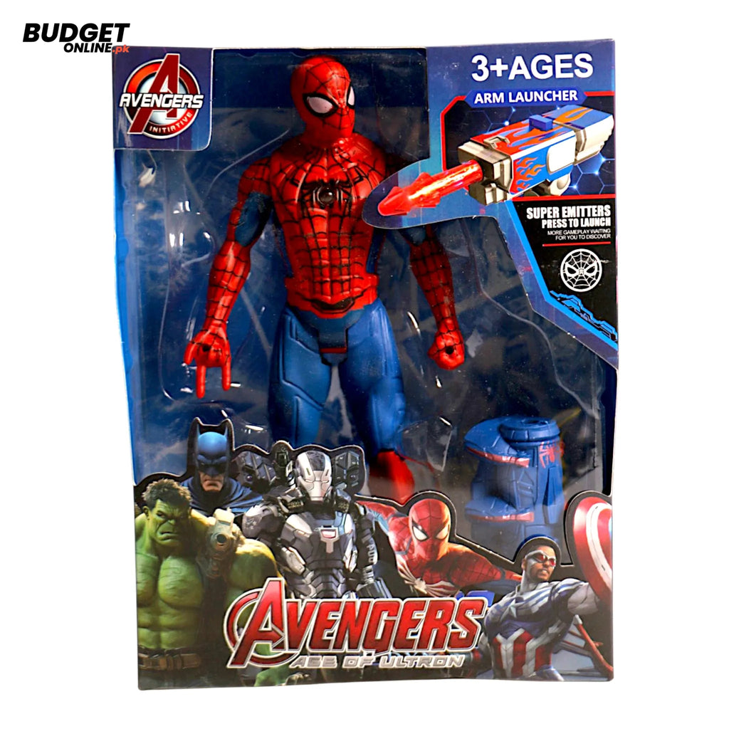 Avengers Spider-Man Figure With Light-Up Launcher