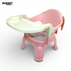 Pink Elephant Baby Booster Chair With Tray