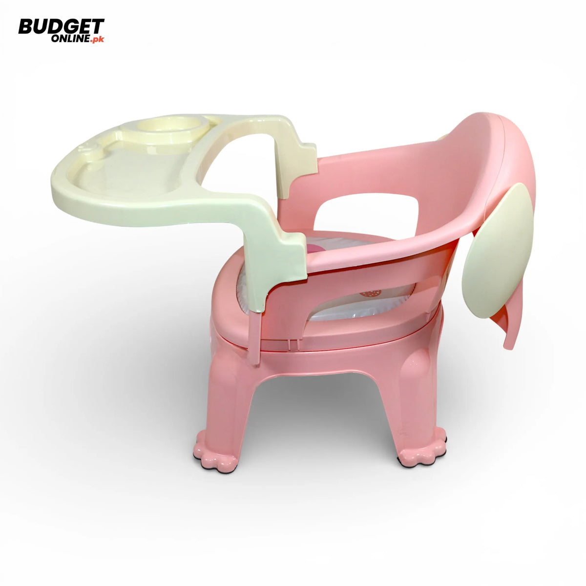 Pink Elephant Baby Booster Chair With Tray