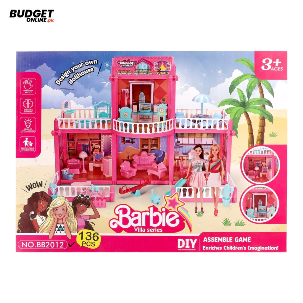 Barbie Villa Series 136-Piece Doll House