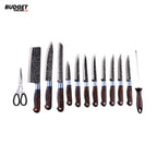 Bass 14-Piece Kitchen Knife Set With Wooden Stand
