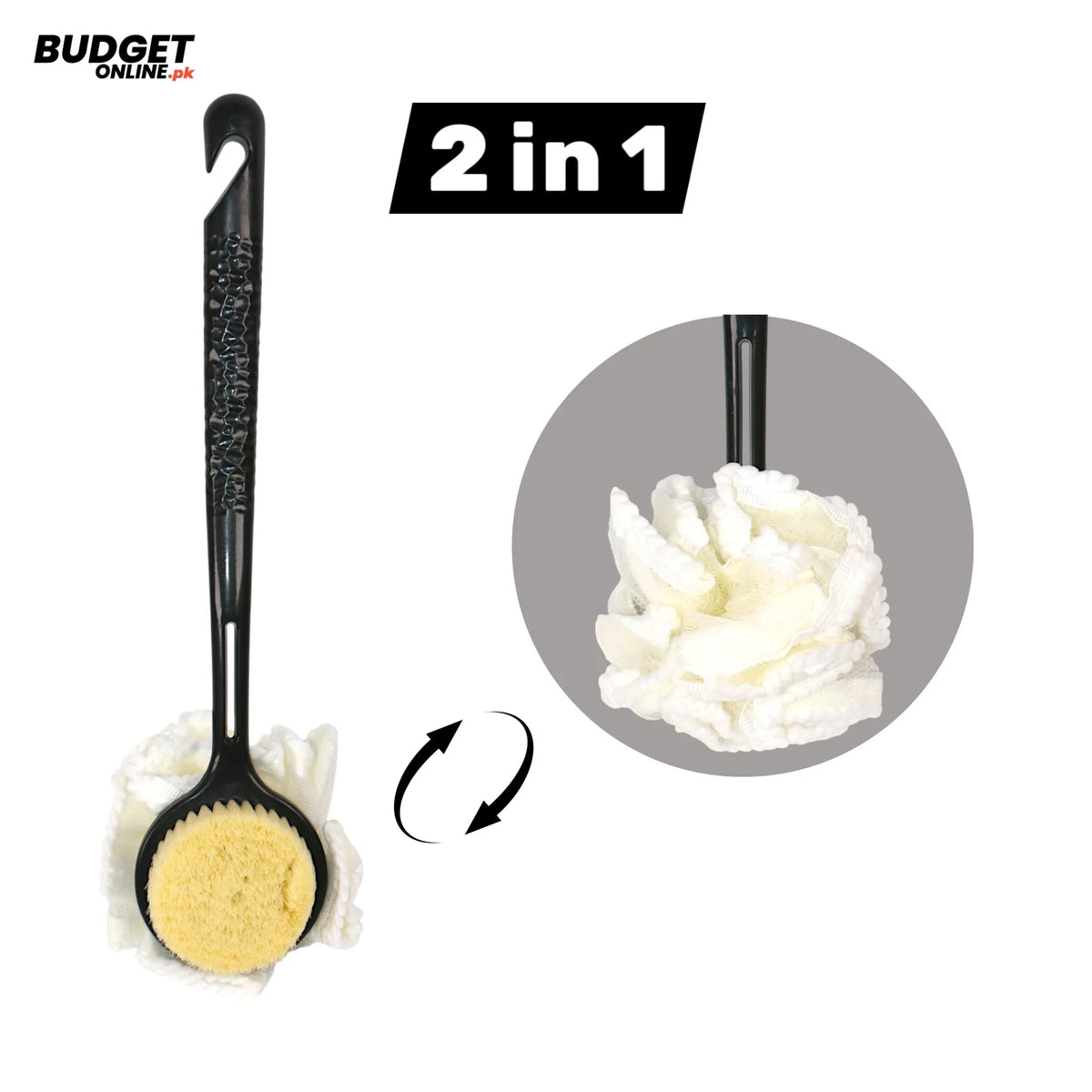 2-in-1 Long Handle Bath Brush