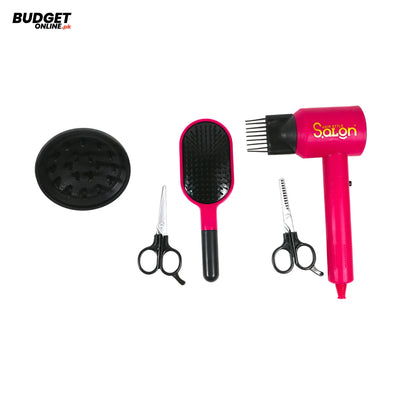 Beauty Salon Pretend Play Set With Toy Hair Dryer