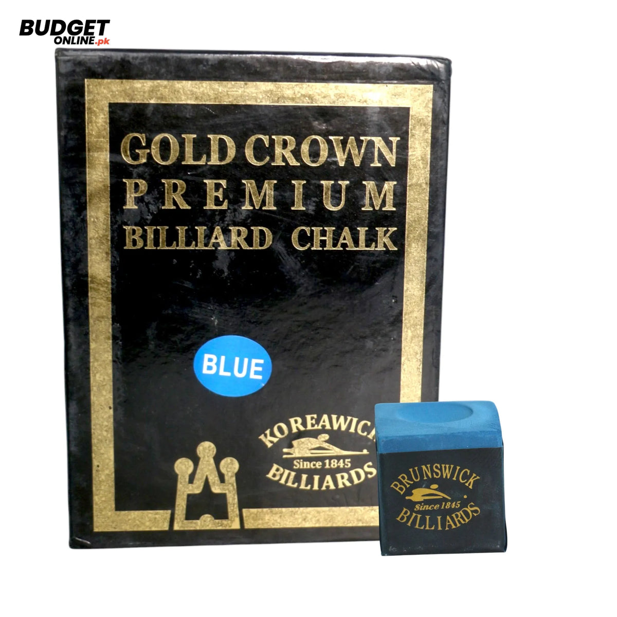 Gold Crown Blue Billiard Chalk