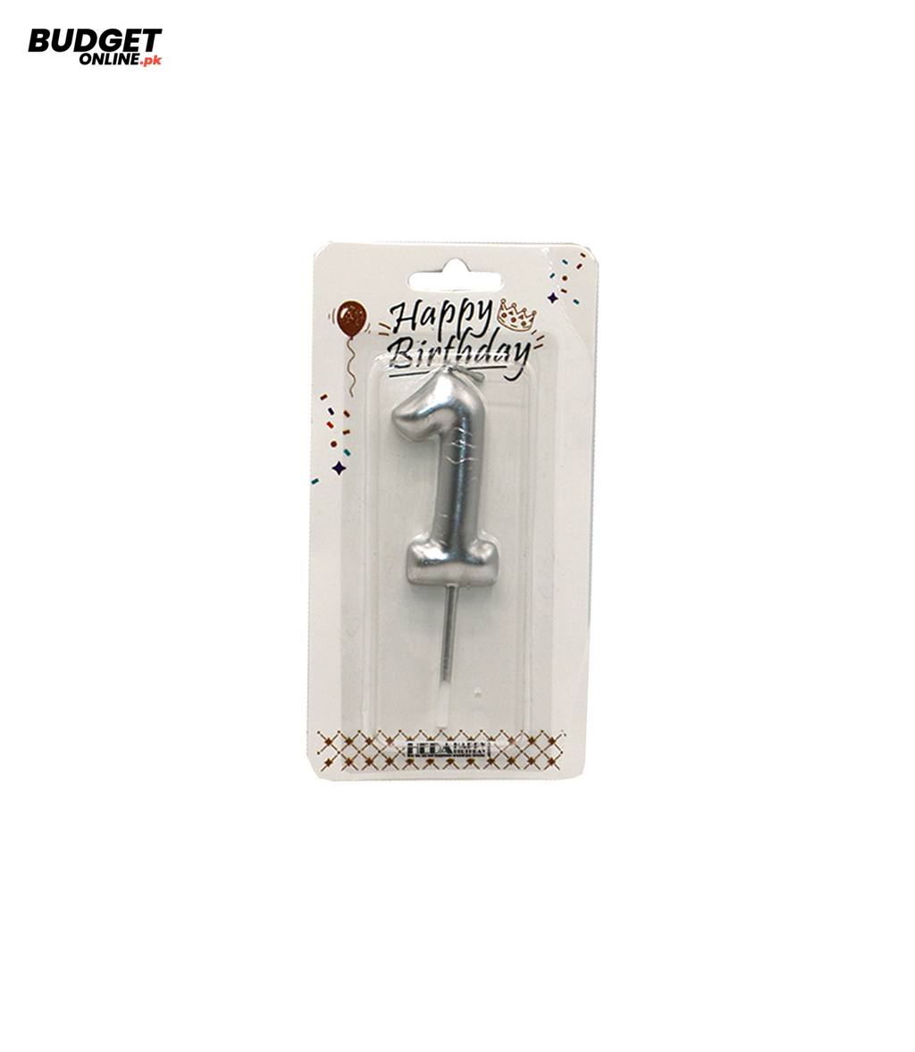 Number 1 Birthday Candle – Gold or Silver