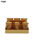 7-Piece Plastic Spice Jar Set With Holder