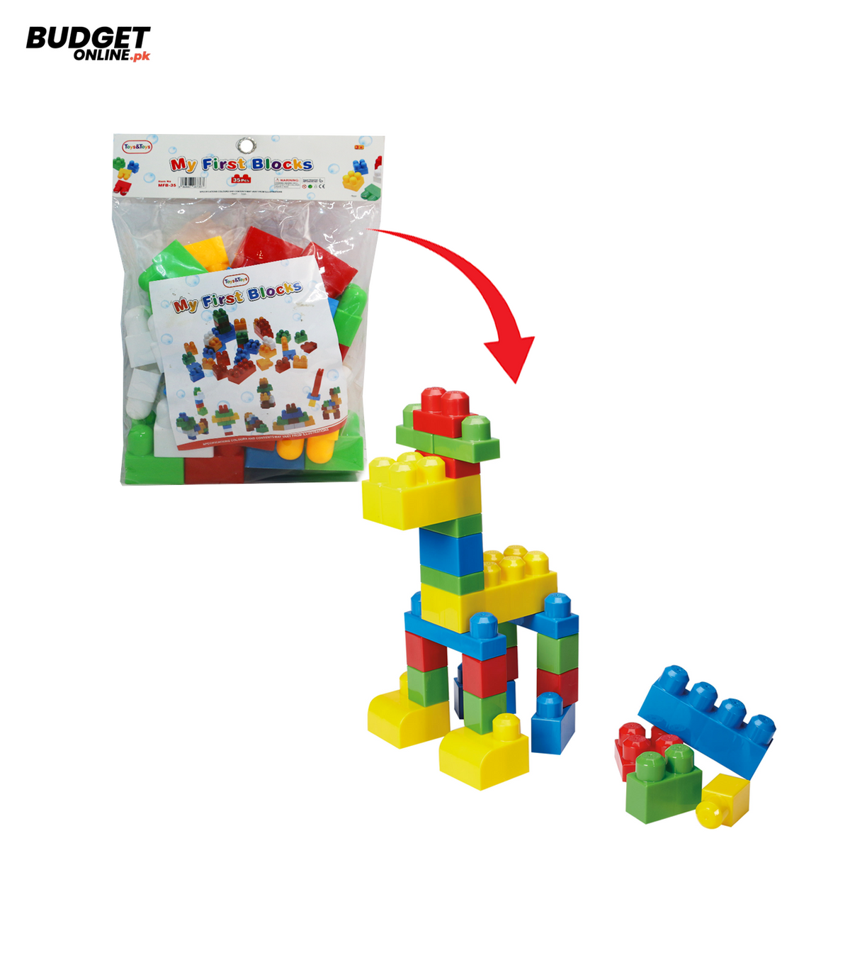 35-Piece Colorful Building Blocks Set