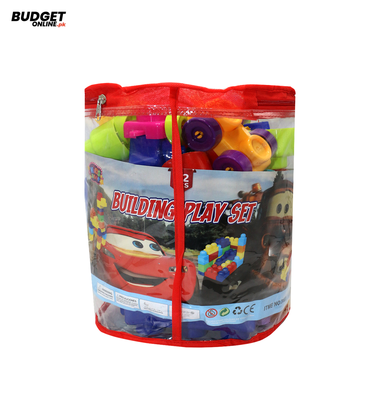 62-Piece Colorful Building Blocks Set