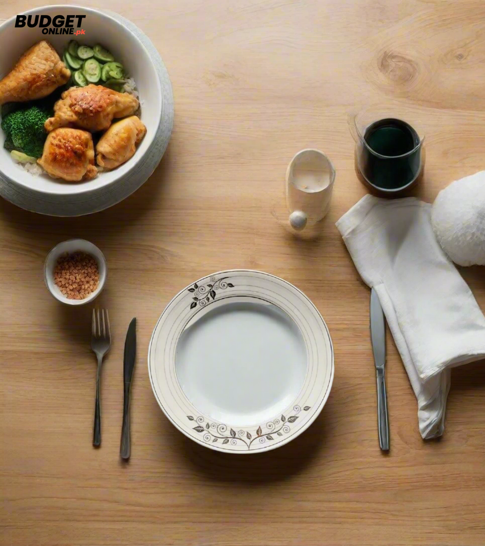 White Floral Rim Quarter Plate