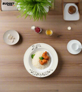 Floral Border Rice Plate 10 Inch