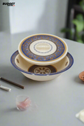 Decorative Lidded Serving Bowl 7.5 Inch
