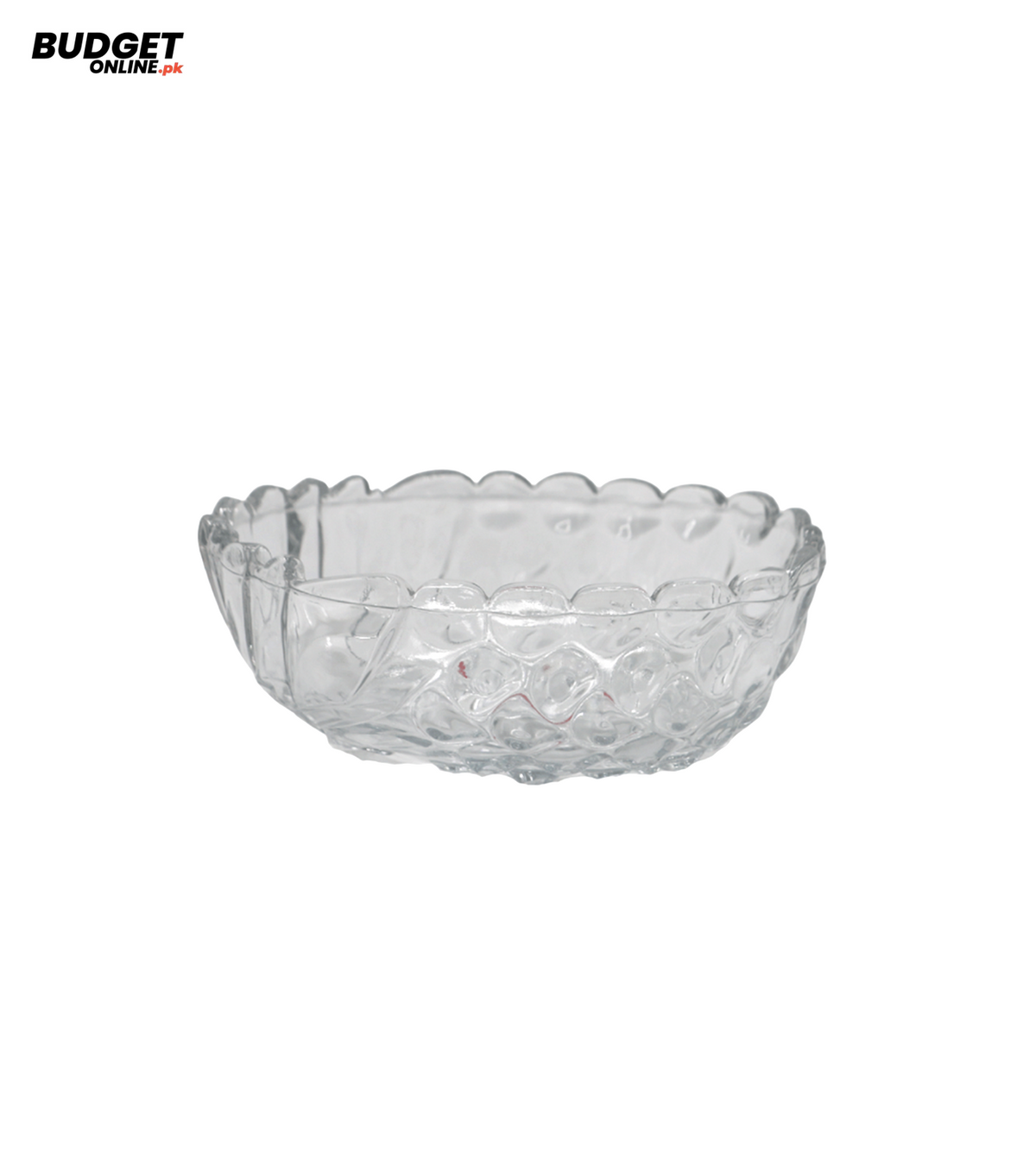 Pine Pattern Glass Serving Bowl