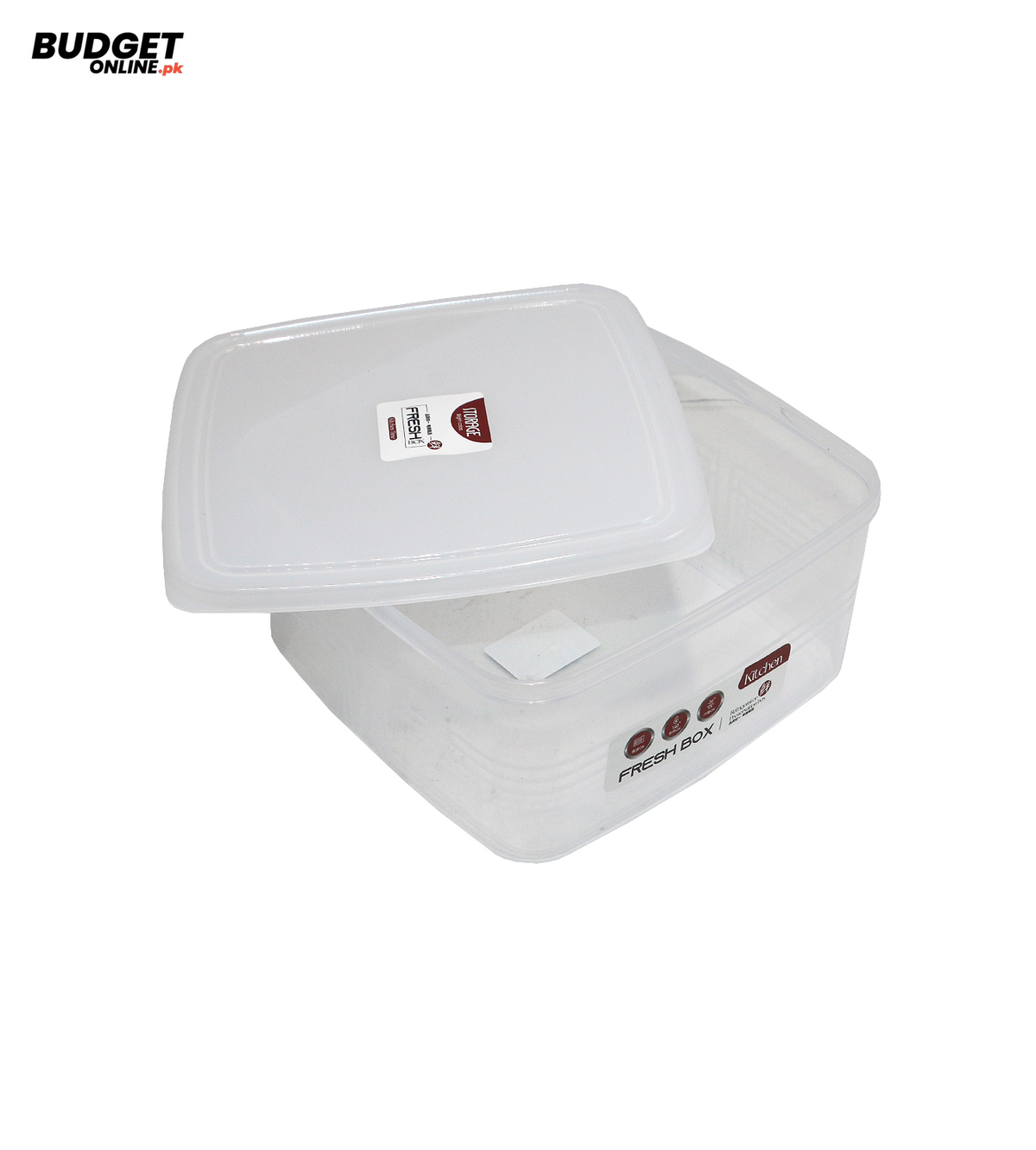 4-Piece Square Plastic Storage Box Set
