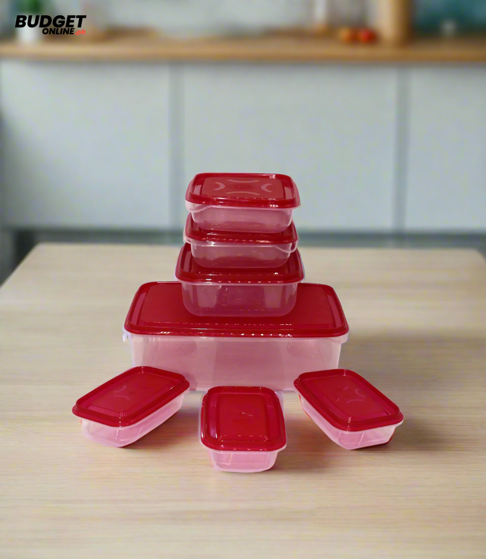 Modern 7-Piece Plastic Storage Box Set