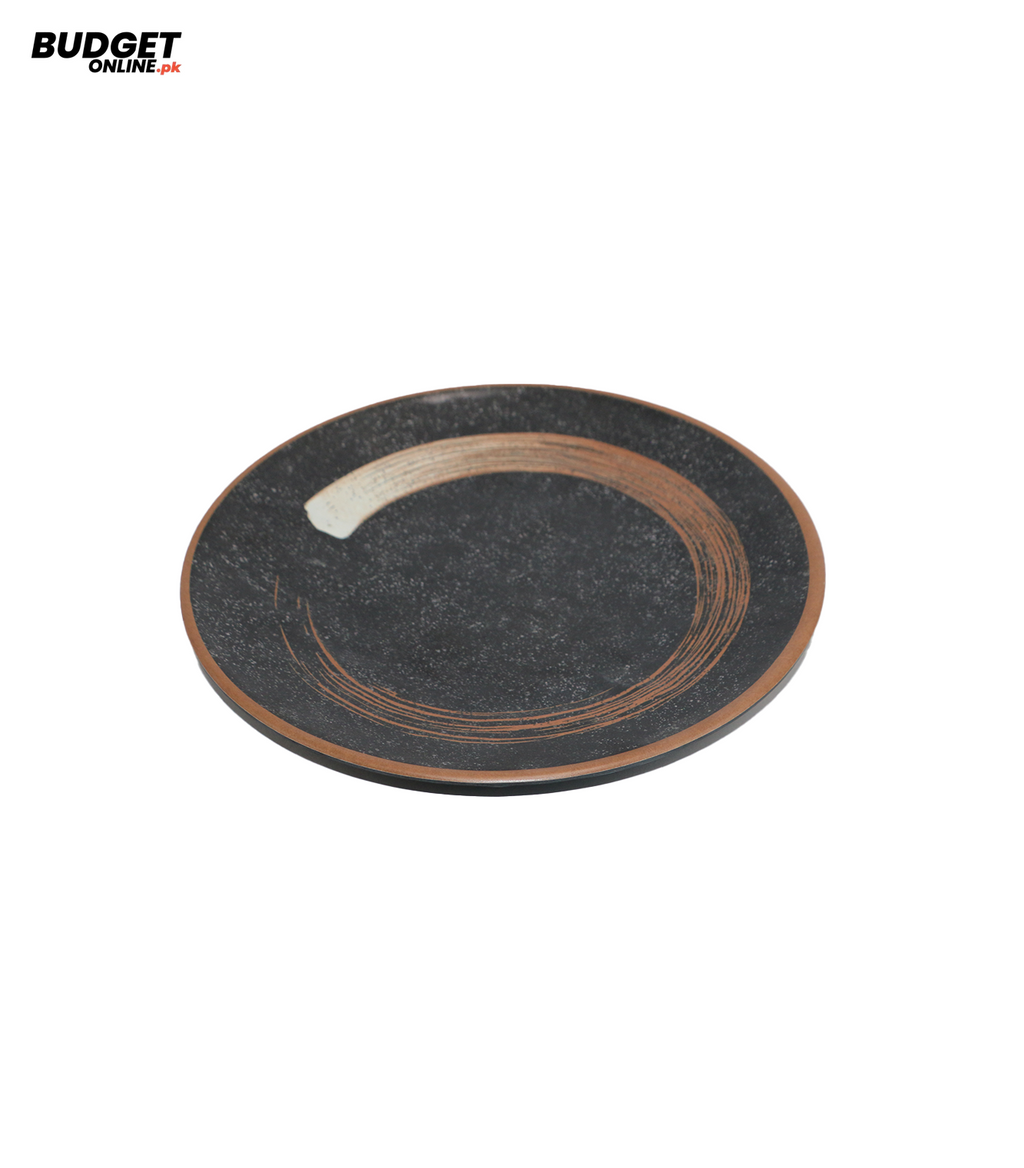 Black Decorative Plate 9 Inch