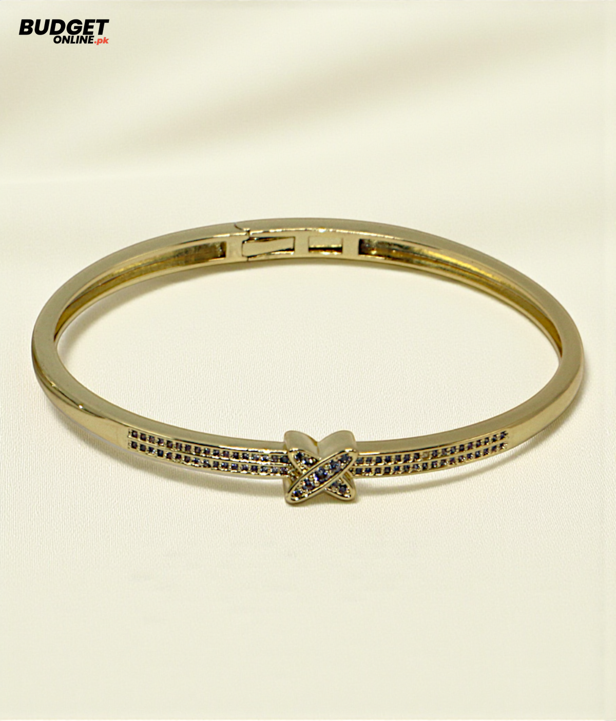 Crystal Cross Bangle Bracelet